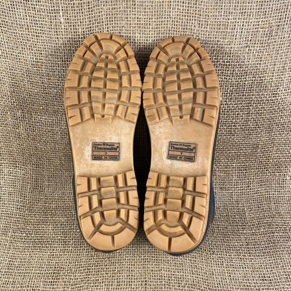 Women’s duck boots rain boots blue leather thermollte insulation size 7 M - Picture 9 of 9